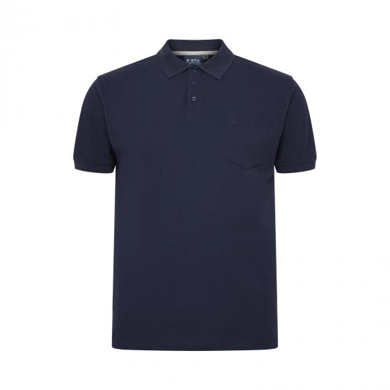 North Latitude Polo Navy Blue - Polo- & piqueskjorter - Poloskjorte i store størrelser - 2XL-8XL