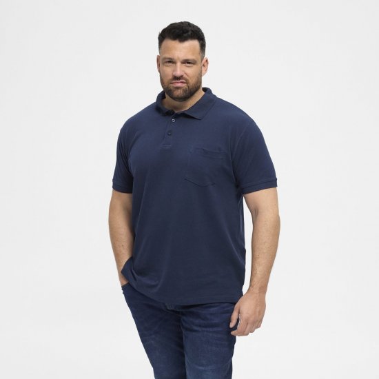 North Latitude Polo Navy Blue - Polo- & piqueskjorter - Poloskjorte i store størrelser - 2XL-8XL