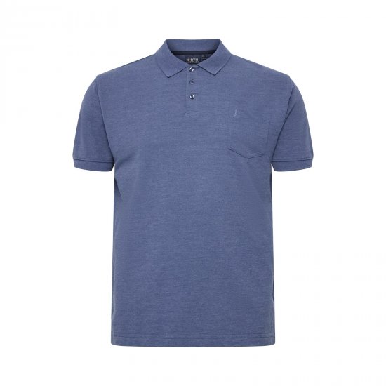 North Latitude Polo Blue Melange - Polo- & piqueskjorter - Poloskjorte i store størrelser - 2XL-8XL
