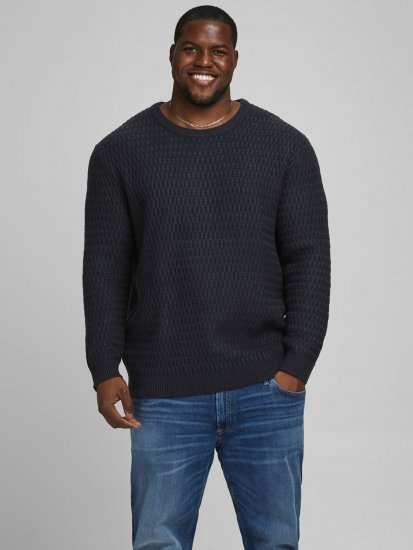 Jack & Jones JCOBRANDON Knit Black - Gensere og hettegensere - Store hettegensere - 2XL-14XL