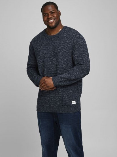 Jack & Jones JCOBRANDON Knit Navy Blazer - Gensere og hettegensere - Store hettegensere - 2XL-14XL