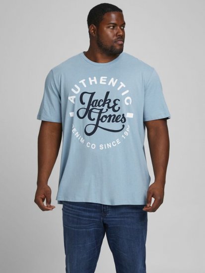 Jack & Jones JJMOON T-shirt Faded Denim - T-skjorter - Store T-skjorter - 2XL-14XL