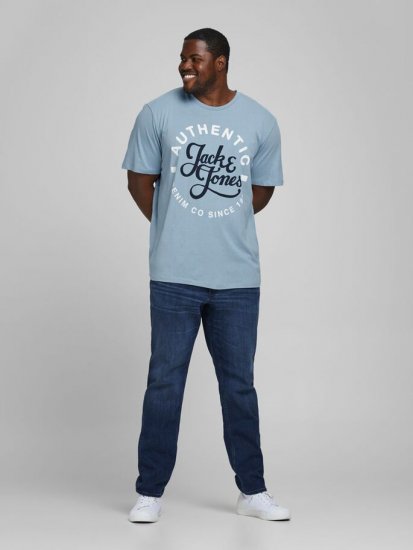 Jack & Jones JJMOON T-shirt Faded Denim - T-skjorter - Store T-skjorter - 2XL-14XL