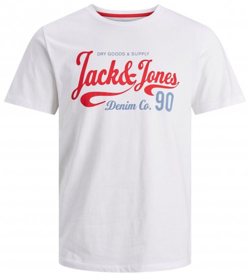 Jack & Jones JJMOON T-shirt White - T-skjorter - Store T-skjorter - 2XL-14XL