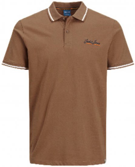 Jack & Jones JORPAUL TONS Polo shirt Biege - Polo- & piqueskjorter - Poloskjorte i store størrelser - 2XL-8XL