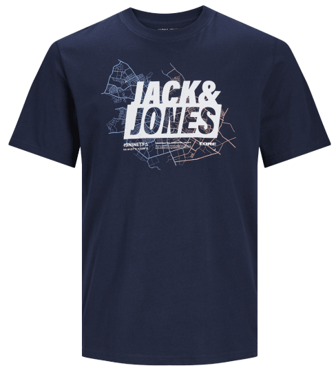 Jack & Jones JCOMAP LOGO T-Shirt Navy Blazer - T-skjorter - Store T-skjorter - 2XL-14XL
