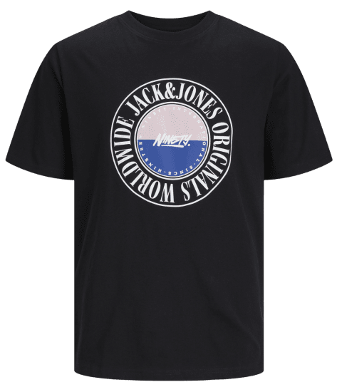 Jack & Jones JORCOBIN T-Shirt Black - T-skjorter - Store T-skjorter - 2XL-14XL
