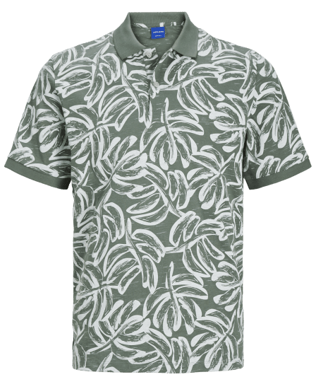 Jack & Jones JORLAFAYETTE AOP Polo Laurel Wreath - Polo- & piqueskjorter - Poloskjorte i store størrelser - 2XL-8XL
