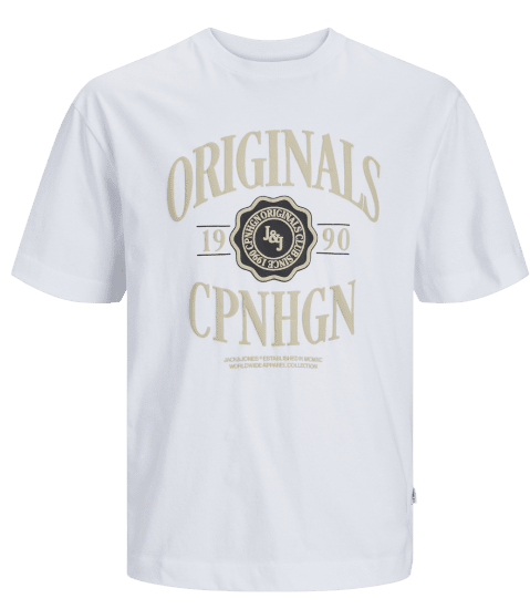 Jack & Jones JORLUCCA BRANDING T-Shirt Bright White - T-skjorter - Store T-skjorter - 2XL-14XL