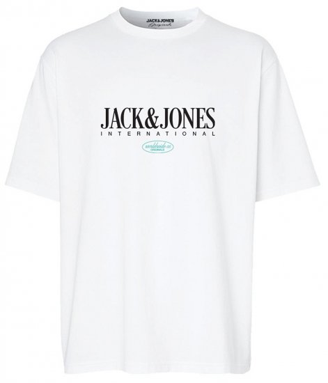 Jack & Jones JORLUCCA T-Shirt Bright White - T-skjorter - Store T-skjorter - 2XL-14XL