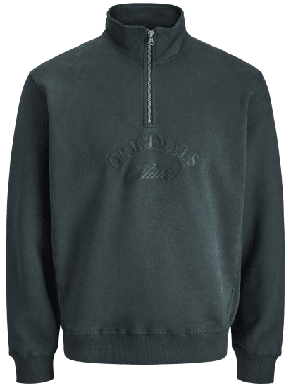 Jack & Jones Bleecker Branding High Neck Sweatshirt Forest River - Gensere og hettegensere - Store hettegensere - 2XL-14XL