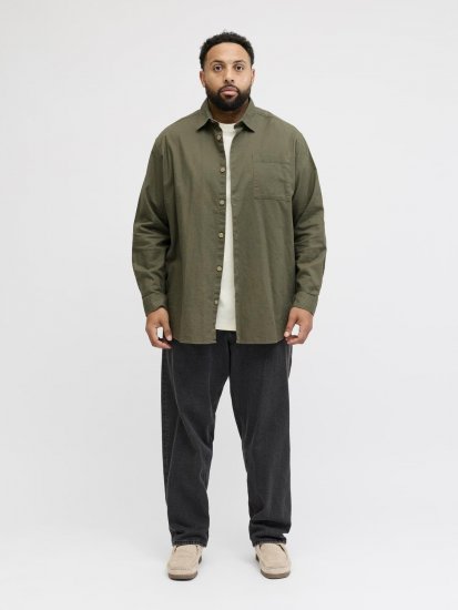 Jack & Jones Tristan Overshirt khaki - Skjorter - Store skjorter - 2XL-8XL