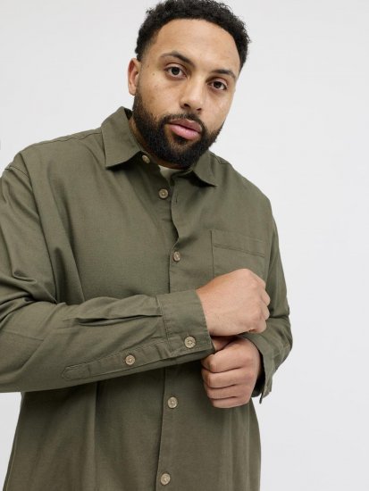 Jack & Jones Tristan Overshirt khaki - Skjorter - Store skjorter - 2XL-8XL