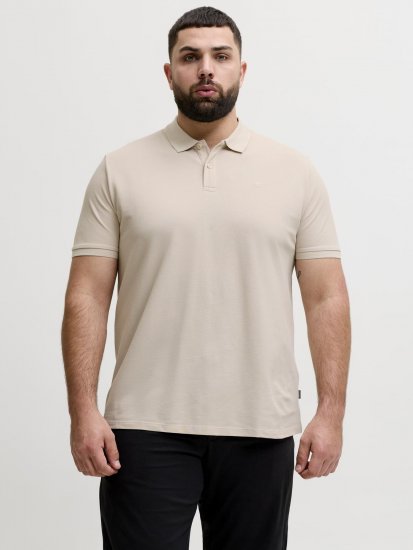 Jack & Jones Weston Piké Lys Beige - Polo- & piqueskjorter - Poloskjorte i store størrelser - 2XL-8XL