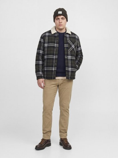 Jack & Jones Zac Teddy Skjortejakke Grønn - Jakker - Store jakker - 2XL-12XL
