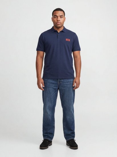 Jack & Jones Rush piketrøye 2-pakning svart/mørkeblå - Polo- & piqueskjorter - Poloskjorte i store størrelser - 2XL-8XL