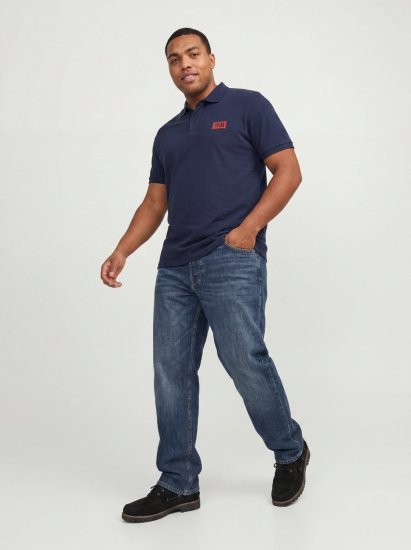 Jack & Jones Rush piketrøye 2-pakning svart/mørkeblå - Polo- & piqueskjorter - Poloskjorte i store størrelser - 2XL-8XL