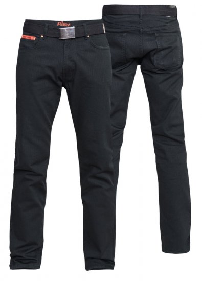 Duke Mario Bedford cord-pants Black TALL SIZES - HERREKLÆR MT-6XLT - Klær for høye menn