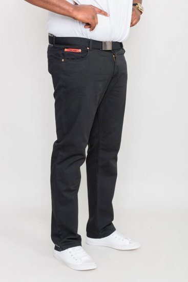 Duke Mario Bedford cord-bukser Svart - Jeans og bukser - Store Bukser og Store Jeans