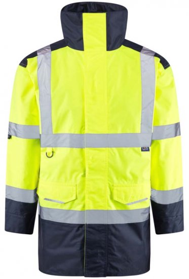 Leo Tawstock Warm Quilted Anorak Hi-Vis Yellow/Navy - Arbeidsklær - Arbeidsklær i store størrelser