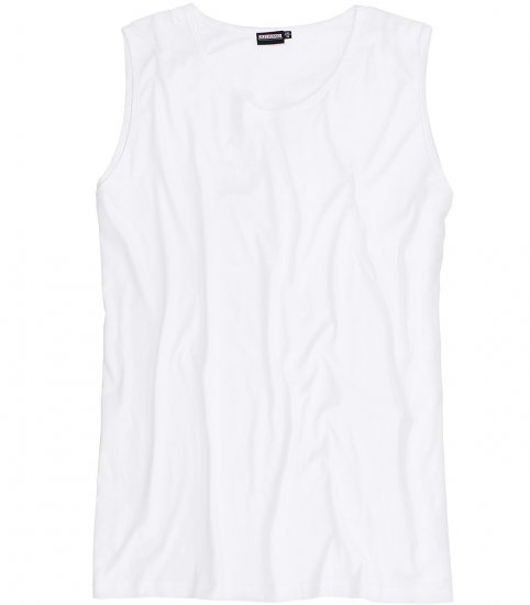 Adamo Rod Comfort Fit Tank Top White - T-skjorter - Store T-skjorter - 2XL-14XL
