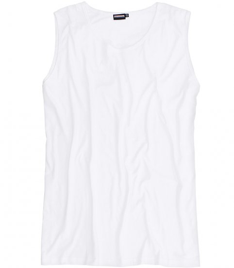 Adamo Rod Comfort Fit Tank Top White - T-skjorter - Store T-skjorter - 2XL-14XL