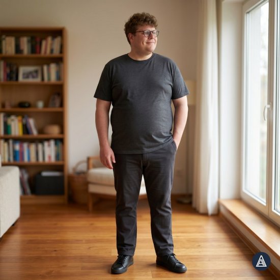 Adamo 129420 T-skjorte 2-pk Mørkegrå melert - T-skjorter - Store T-skjorter - 2XL-14XL