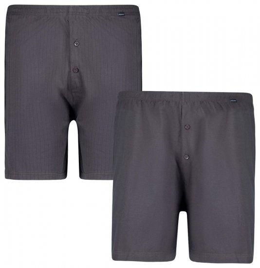 Adamo 129602 Boksershorts 2-pk Mørkegrå - Undertøy & badetøy - Undertøy store størrelser 