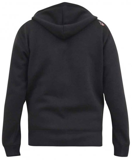 D555 KNEBWORTH Full Zip Hoody With Chest Print Black - Gensere og hettegensere - Store hettegensere - 2XL-14XL