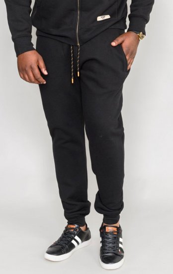 D555 Buckingham Cuffed Jogger With Side Pockets Black Tall Sizes - HERREKLÆR MT-6XLT - Klær for høye menn