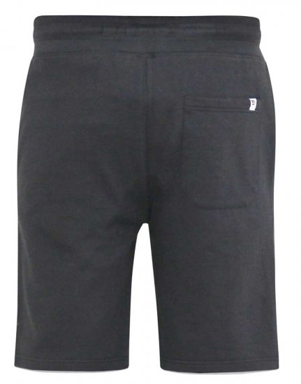 D555 STEFAN1 Elasticated Waist Loop Back Shorts Black - Sweatbukser og-shorts - Sweatbukser og Sweatshorts 2XL-12XL