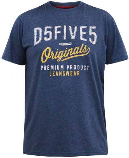 D555 ALFRED 2-Pack Brand Carrier Printed Crew Neck T-Shirts - T-skjorter - Store T-skjorter - 2XL-14XL