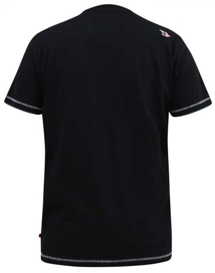 D555 BENNY LA Camo Printed Crew Neck T-Shirt Black - T-skjorter - Store T-skjorter - 2XL-14XL