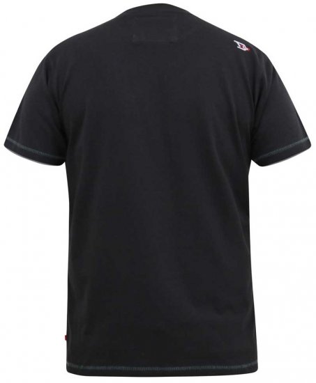 D555 CORTEX California Snake Printed Crew Neck T-Shirt Washed Black - T-skjorter - Store T-skjorter - 2XL-14XL