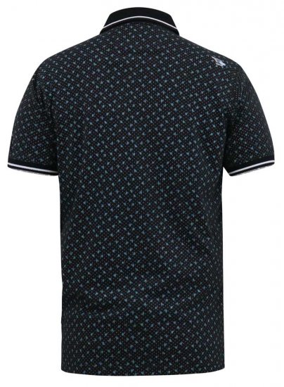 D555 WILSON AO Printed Polo Shirt Black - Polo- & piqueskjorter - Poloskjorte i store størrelser - 2XL-8XL