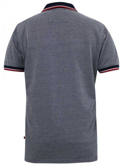 D555 KEMSTON Birds Eye Pique Polo Navy/White - Polo- & piqueskjorter - Poloskjorte i store størrelser - 2XL-8XL