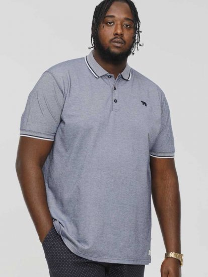 D555 GIBRALTAR Pique Polo Blue - Polo- & piqueskjorter - Poloskjorte i store størrelser - 2XL-8XL