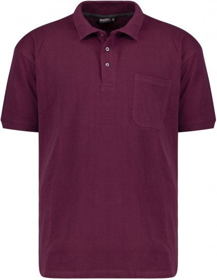 Adamo Klaas Regular fit Polo Shirt with Pocket Blackberry - Polo- & Piqueskjorter - Poloskjorte i store størrelser - 2XL-8XL