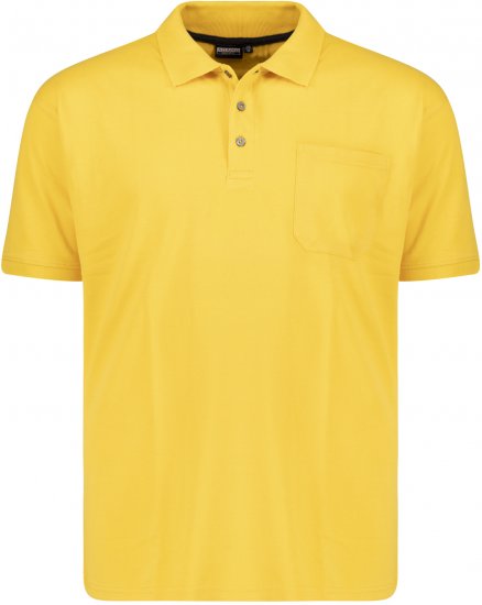 Adamo Klaas Regular fit Polo Shirt with Pocket Yellow - Polo- & Piqueskjorter - Poloskjorte i store størrelser - 2XL-8XL