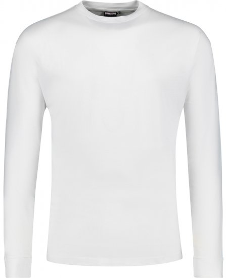 Adamo Floyd Comfort fit Long sleeve T-shirt White - T-skjorter - Store T-skjorter - 2XL-14XL