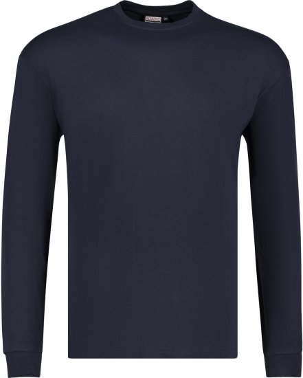 Adamo Floyd Comfort fit Long sleeve T-shirt Navy - T-skjorter - Store T-skjorter - 2XL-14XL