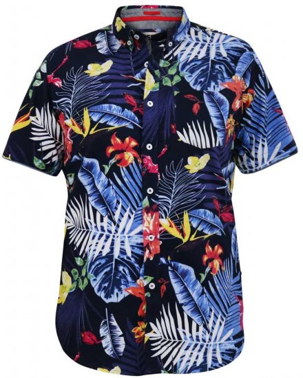 D555 TOBY Multi Colour Hawaiian AO Print Shirt - Skjorter - Store skjorter - 2XL-8XL