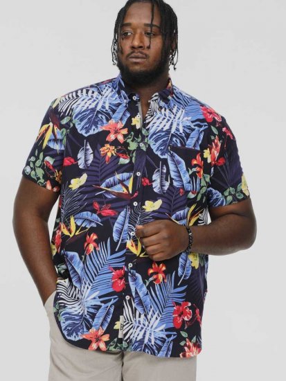 D555 TOBY Multi Colour Hawaiian AO Print Shirt - Skjorter - Store skjorter - 2XL-8XL