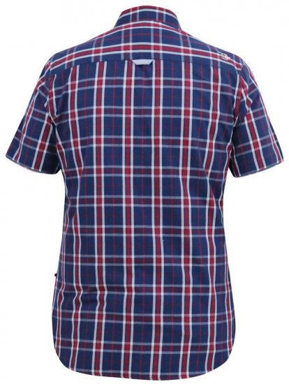 D555 ROYSTON S/S Shirt Navy - Skjorter - Store skjorter - 2XL-8XL