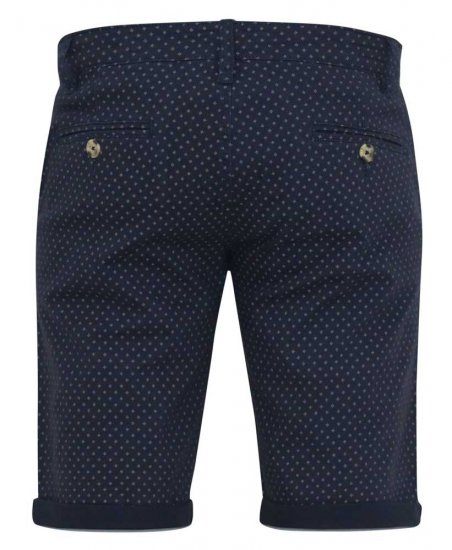 D555 DUDLEY AO Printed Stretch Chino Shorts Navy - Shorts - Store shorts - W40-W60