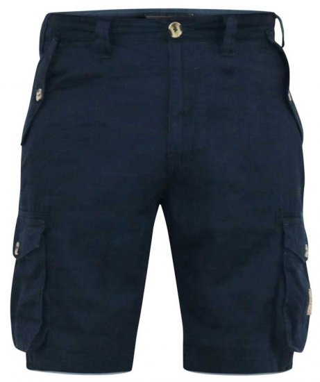 D555 RODNEY Cotton Cargo Shorts Navy - Shorts - Store shorts - W40-W60