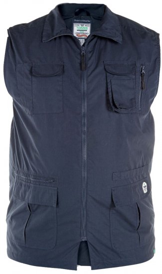 D555 Enzo Multi Pocket Waistcoat Navy - Sportsklær & turklær - Sportsklær till herre i store størrelser