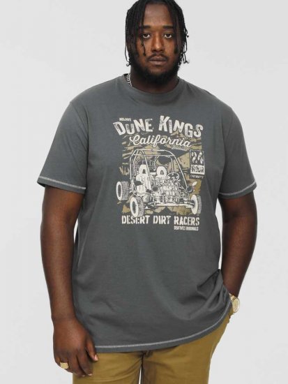 D555 BENNETT Dune Kings Buggy Printed Crew Neck T-Shirt Khaki - T-skjorter - Store T-skjorter - 2XL-14XL