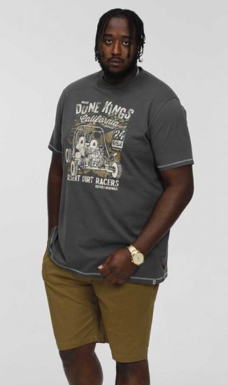 D555 BENNETT Dune Kings Buggy Printed Crew Neck T-Shirt Khaki - T-skjorter - Store T-skjorter - 2XL-14XL