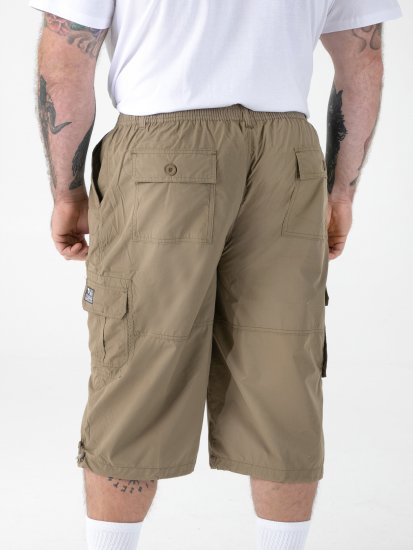 D555 Mason Capribukser med sidelommer Beige - Shorts - Store shorts - W40-W60